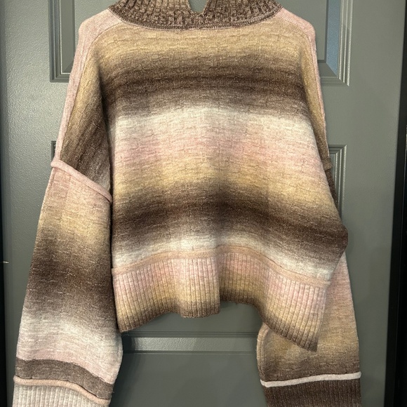 Anthropologie Pilcro Cropped Mock Neck Ombre Sweater size XL - Picture 2 of 7